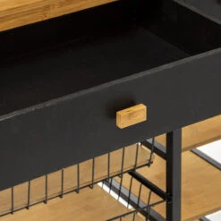 Desserte En Bambou Et Métal Nera 5five -Promos Meubles Boutique desserte en bambou et metal nera 5five 8