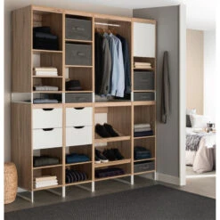 Dressing Module L40 2 étagères 1 Porte Orso -Promos Meubles Boutique dressing module l40 2 etageres 1 porte orso 3