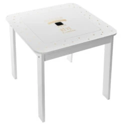 Ensemble Table + 2 Tabourets Enfant Blanc Doré Dream Atmosphera -Promos Meubles Boutique ensemble table 2 tabourets enfant blanc dore dream atmosphera 2