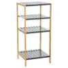 Etagère 4 Niveaux Salle Bain Varia Gris Bambou -Promos Meubles Boutique etagere 4 niveaux salle bain varia gris bambou