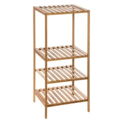 Etagère 4 Niveaux Salle Bain Varia Naturel Bambou -Promos Meubles Boutique etagere 4 niveaux salle bain varia naturel bambou 2