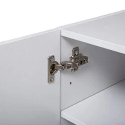 Etagère Murale 2 Niveaux + Porte 57x30 Blanc Fixup 5Five -Promos Meubles Boutique etagere murale 2 niveaux porte 57x30 blanc fixup 5five 4