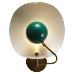 JENNY Large Wall Light Or Sconce In Enamel & Brass By Blueprint Lighting
