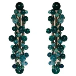 Green Quartz Bubble Sconces By Phoenix