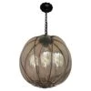 Rare Midcentury Venetian Mouth Blown Glass In Iron Frame Pendant / Chandelier -Promos Meubles Boutique f 34056652 1682839826897 bg processed