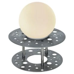 Minimalistic Knot Wall Lamp “Prostir”, Modern Steel Lighting, Glass Sphere