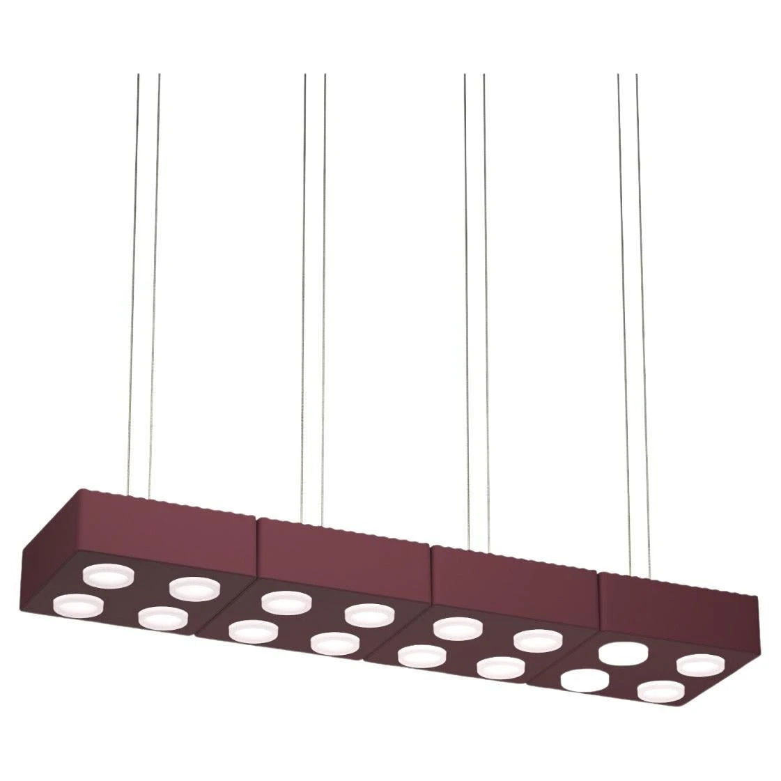 Contemporary Pendant Lamp 'Domino' By Sylvain Willenz X AGO, Quad - Burgundy 3 Contemporary Pendant Lamp 'Domino' By Sylvain Willenz X AGO, Quad - Burgundy