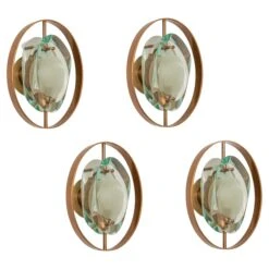 Max Ingrand For Fontana Arte Rare Pairs Of 'Micro' Sconces Model 2240