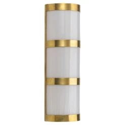 Canneté Brass Bands Wall Lamp, Natural Finish