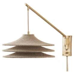 SS03 Wall Arm Short Light, Hand Crocheted In 100% Egyptian Cotton