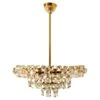 Bakalowits & Sohne Chandelier, Brass And Crystal Glass, Austria, 1960s