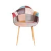 Fauteuil Oraz Patchwork Rouge -Promos Meubles Boutique fauteuil oraz patchwork rouge