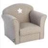 ATMOSPHERA Fauteuil Pour Enfant Taupe Décor étoiles -Promos Meubles Boutique fauteuil pour enfant taupe decor etoiles
