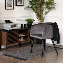 Fauteuil Séjour Marlo Gris Atmosphera -Promos Meubles Boutique fauteuil sejour marlo gris atmosphera 1 1