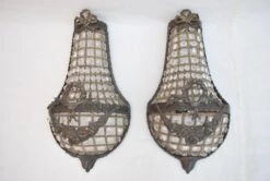 Beautiful Pair Of French Sconces Louis XV Style -Promos Meubles Boutique french beads sc dibs master