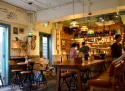 Moss Green Banded Orb Pendant, Hand Blown Glass - Made To Order -Promos Meubles Boutique honolulupulse master