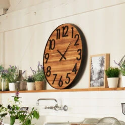 Horloge Abby En Métal Et Bois D70 Atmosphera -Promos Meubles Boutique horloge abby en metal et bois d70 atmosphera 1 2
