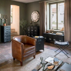 Horloge D80 Métal Et Bois Oscar Atmosphera -Promos Meubles Boutique horloge d80 metal et bois oscar atmosphera 2