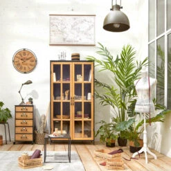 Horloge Métal Et Bois D58 Colonial Atmosphera -Promos Meubles Boutique horloge metal et bois d58 colonial atmosphera 3