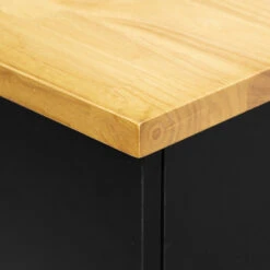 Ilot De Cuisine Noir Et Naturel 5Five -Promos Meubles Boutique ilot de cuisine noir et naturel 5five 4