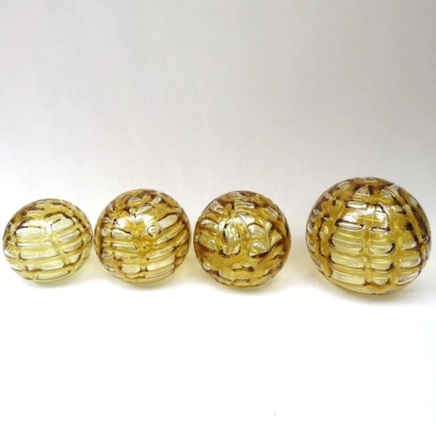 Extra Large Cascade With 9 Amber Murano Glass Bowls Venini Style, 1960 5 Extra Large Cascade With 9 Amber Murano Glass Bowls Venini Style, 1960 – Image 3