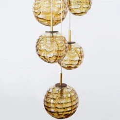 Extra Large Cascade With 9 Amber Murano Glass Bowls Venini Style, 1960 20 Extra Large Cascade With 9 Amber Murano Glass Bowls Venini Style, 1960 -Promos Meubles Boutique img 16817352236 master