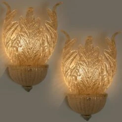 1 Of The 6 XL Wall Sconces Barovier & Toso Murano Glass And Gold-Plated, 1960 -Promos Meubles Boutique img 16829605648 master