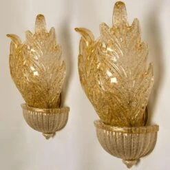 1 Of The 6 XL Wall Sconces Barovier & Toso Murano Glass And Gold-Plated, 1960 -Promos Meubles Boutique img 168296056512 master