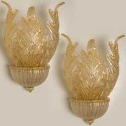 1 Of The 6 XL Wall Sconces Barovier & Toso Murano Glass And Gold-Plated, 1960 -Promos Meubles Boutique img 168296056513 master