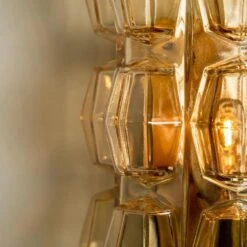 Pair Of Amber Glass Wall Lights Sconces By Helena Tynell For Glashütte, 1960 -Promos Meubles Boutique img 168387244010 master