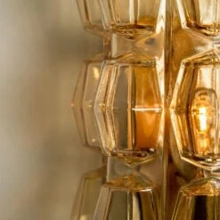Pair Of Amber Glass Wall Lights Sconces By Helena Tynell For Glashütte, 1960 -Promos Meubles Boutique img 168387244112 master