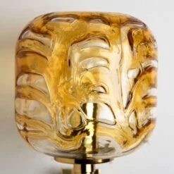 Murano Yellow Glass And Brass Wall Lights By Doria Leuchten, 1960s -Promos Meubles Boutique img 16844860772 master