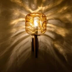 Murano Yellow Glass And Brass Wall Lights By Doria Leuchten, 1960s -Promos Meubles Boutique img 16844860785 master