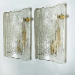 Massive Glass Wall Light Fixtures By J.T. Kalmar, 1960 -Promos Meubles Boutique img 16854932601 master