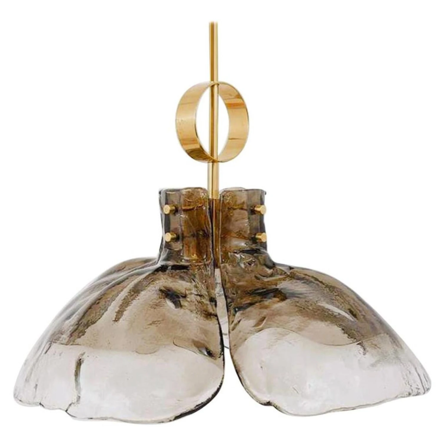 1 Of The 3 Large Four-Panel Glass Flower Chandeliers By Kalmar, Austria, 1970 4 1 Of The 3 Large Four-Panel Glass Flower Chandeliers By Kalmar, Austria, 1970 â Image 2