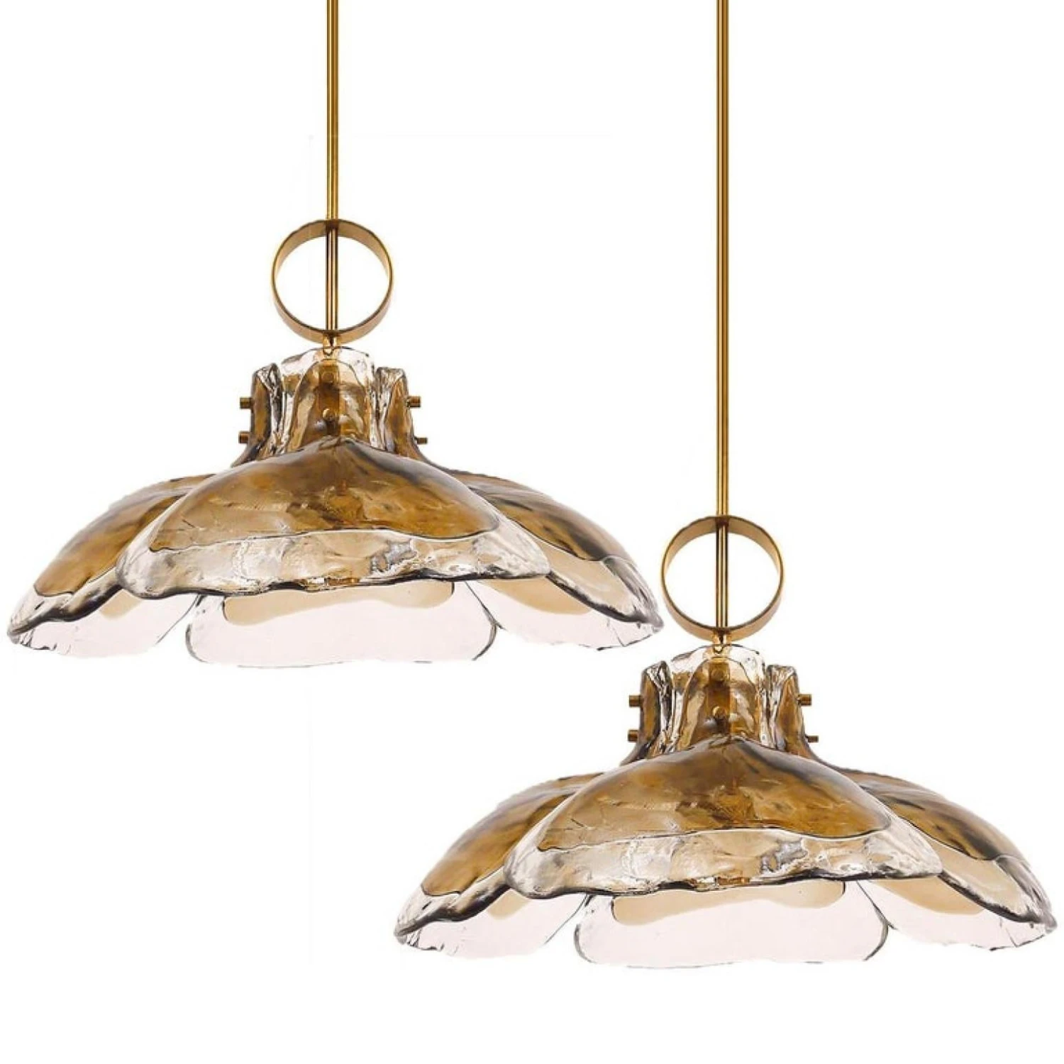 1 Of The 3 Large Four-Panel Glass Flower Chandeliers By Kalmar, Austria, 1970 7 1 Of The 3 Large Four-Panel Glass Flower Chandeliers By Kalmar, Austria, 1970 â Image 5