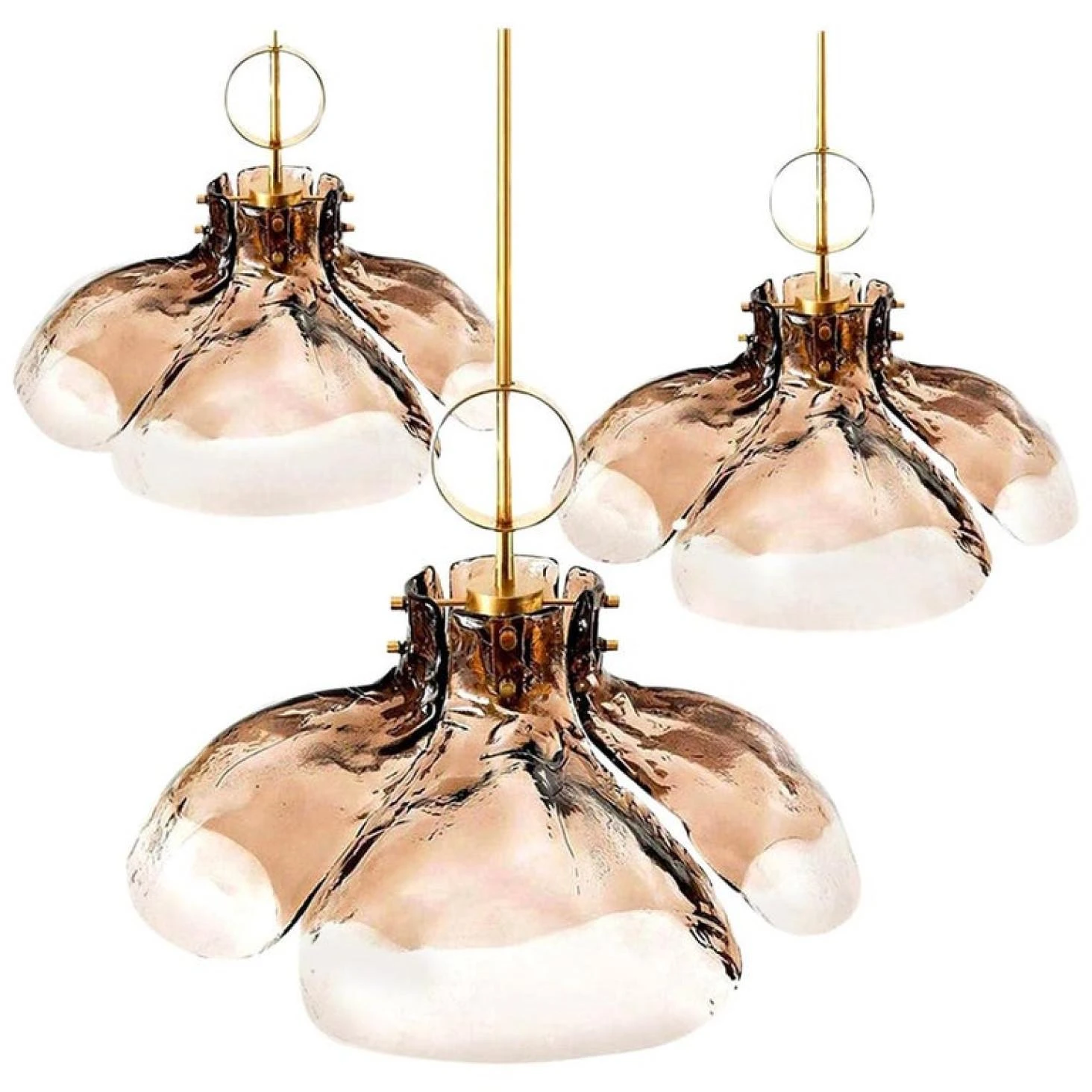 1 Of The 3 Large Four-Panel Glass Flower Chandeliers By Kalmar, Austria, 1970 9 1 Of The 3 Large Four-Panel Glass Flower Chandeliers By Kalmar, Austria, 1970 â Image 7