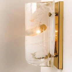 Pair Of J.T. Kalmar Of Murano Glass Brass Sconces, Austria, 1960 -Promos Meubles Boutique img 16854948599 master