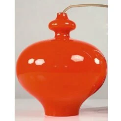 Pair Of Hans-Agne Jakobsson For Staff Orange Glass Pendant Lights, 1960 -Promos Meubles Boutique img 16861243676 master