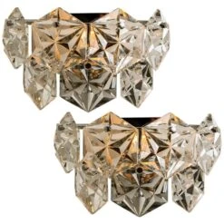 1 Of The 4 Faceted Crystal And Chrome Sconces By Kinkeldey, Germany, 1970s -Promos Meubles Boutique img 16861450981 master