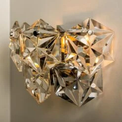 1 Of The 4 Faceted Crystal And Chrome Sconces By Kinkeldey, Germany, 1970s -Promos Meubles Boutique img 16861450996 master