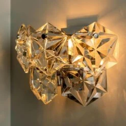 1 Of The 4 Faceted Crystal And Chrome Sconces By Kinkeldey, Germany, 1970s -Promos Meubles Boutique img 16861450997 master