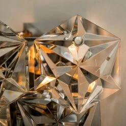 1 Of The 4 Faceted Crystal And Chrome Sconces By Kinkeldey, Germany, 1970s -Promos Meubles Boutique img 168614510111 master