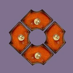 Orange And Brown Ceramic Wall Lights Ceramic, Germany, 1960s -Promos Meubles Boutique img 16873370543 master