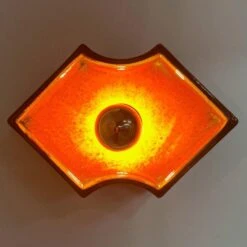 Orange And Brown Ceramic Wall Lights Ceramic, Germany, 1960s -Promos Meubles Boutique img 16873370545 master