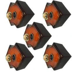 Orange And Brown Ceramic Wall Lights Ceramic, Germany, 1960s -Promos Meubles Boutique img 168733705611 master