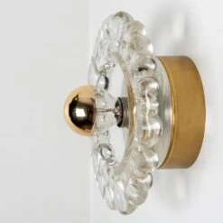 Several Glass And Brass Wall Lamps By Hillebrand, Germany, 1960s -Promos Meubles Boutique img 16873388141 master