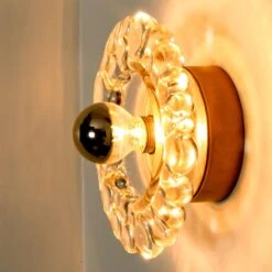 Several Glass And Brass Wall Lamps By Hillebrand, Germany, 1960s -Promos Meubles Boutique img 16873388155 master