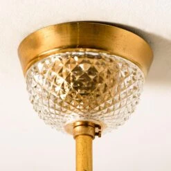 Bakalowits & Sohne Chandelier, Brass And Crystal Glass, Austria, 1960s -Promos Meubles Boutique img 16874795125 master