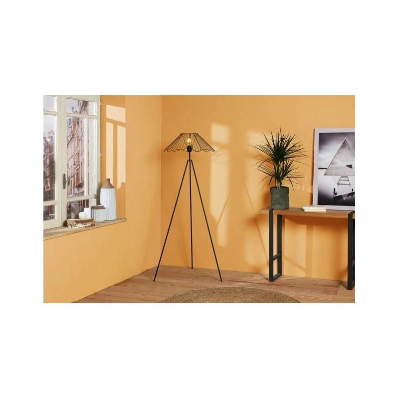 Lampadaire Filaire Métal Hibiscus Noir Ostaria 5 Lampadaire Filaire Métal Hibiscus Noir Ostaria – Image 3